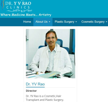 Best Cosmetic Surgeon in Hyderabad - Dr YV Rao Clinics