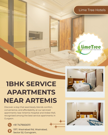 Fully Furnished 1BHK Serviced Apartment Near Artemis Hospital Gurgaon