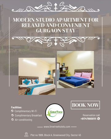 Comfortable Studio Apartment for Effortless Gurgaon Living