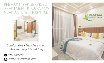 Fully Furnished 1BHK Serviced Apartment in Gurgaon – Ideal for Short & Monthly Stays