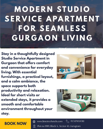 Premium Studio Service Apartment for Smooth Gurgaon Stays